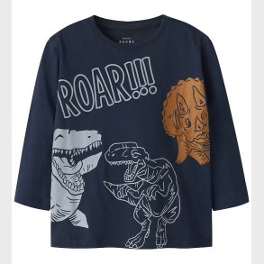 Name It Bluse - NmmVilasse - Navy Blazer/Roar