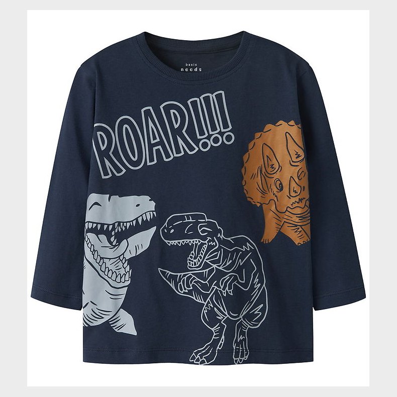 Name It Bluse - NmmVilasse - Navy Blazer/Roar