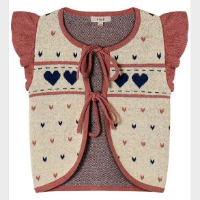 Fliink Vest - Bomuld/Uld - Nova - Multi Heart - Sandshell