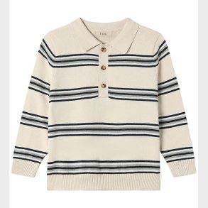 Fliink Polobluse - Strik - Benny - Sandshell/Stripes