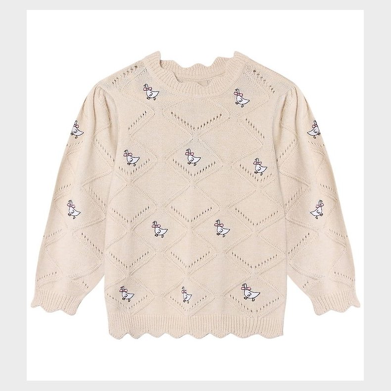 Fliink Bluse - Strik - Alon - Goose - Sandshell m. Hulmnster