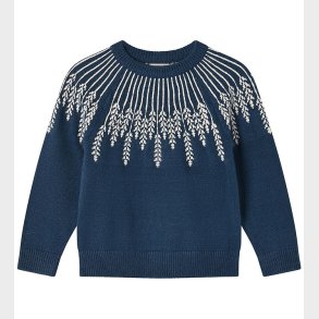 Fliink Bluse - Strik - Alon - Leaf - Insignia Blue