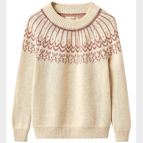 Fliink Bluse - Bomuld/Uld - Strik - Nova - Bow - Sandshell