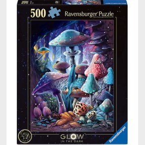 Ravensburger Puslespil - 500 Brikker - Moonlight Mushroom