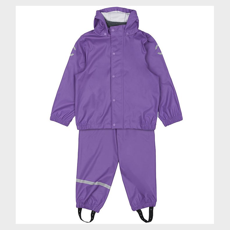 Mikk-Line Regntj m. Seler - PU - Deep Lavender