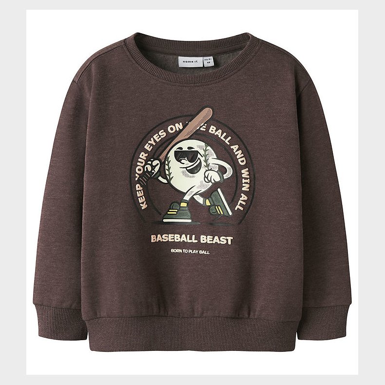 Name It Sweatshirt - NmmOlaf - Shaved Chocolate