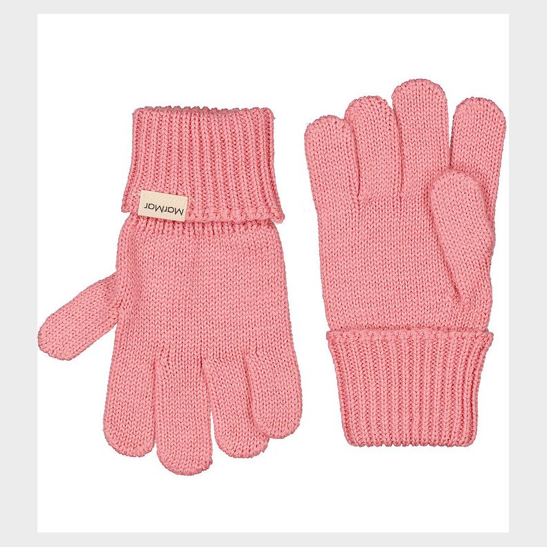 MarMar Handsker - Uld/Bomuld - Strik - Aske - Raspberry