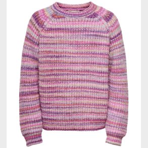 Kids Only Bluse - Strik - KogCarly-Mia - Rose Wine/Multicolor