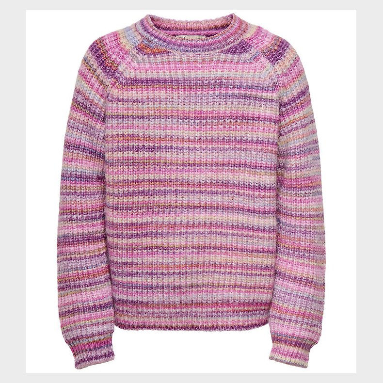 Kids Only Bluse - Strik - KogCarly-Mia - Rose Wine/Multicolor