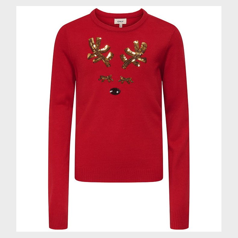 Kids Only Bluse - Strik - KogXmas - Salsa/Sequins Antler