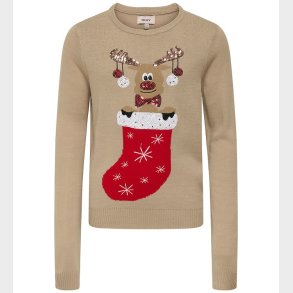 Kids Only Bluse - Strik - KogXmas - Humus/Christmas Sock