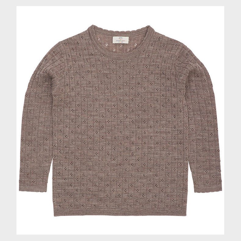 Copenhagen Colors Bluse - Uld - Strik - Pointelle - Natur