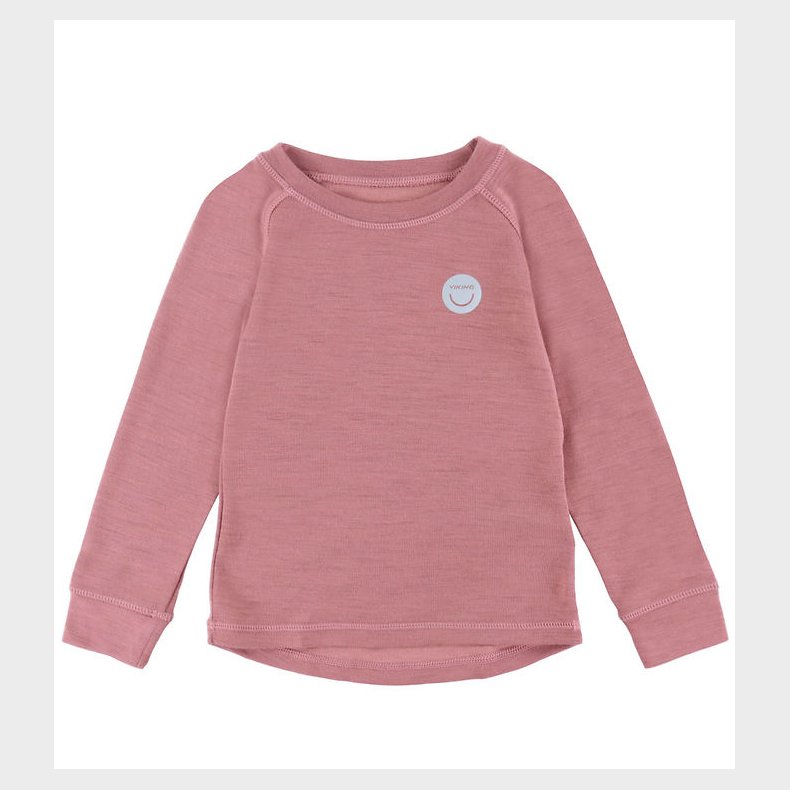 Viking Bluse - Uld/Viskose - Soft Baselayer Merino - Pink