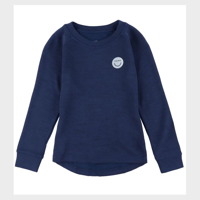 Viking Bluse - Uld/Viskose - Soft Baselayer Merino - Navy