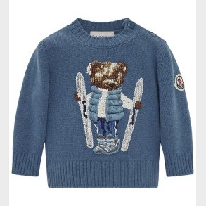 Moncler Bluse - Strik - Medium Blue m. Bamse