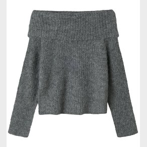 LMTD Bluse - Strik - NlfNulo - Dark Grey Melange