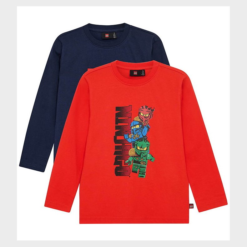 LEGO® Wear Ninjago Bluse - 2-Pak - LwTaffy - Bl�/R�d