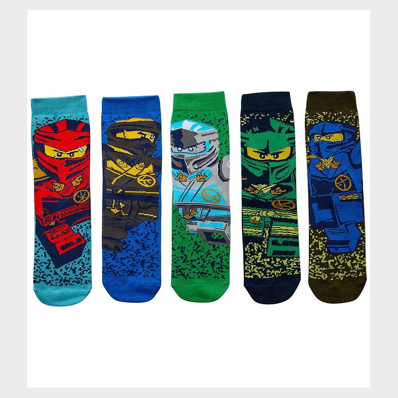 LEGO® Wear Ninjago Strmper - 5-pak - LwaGan - Bl - Grn