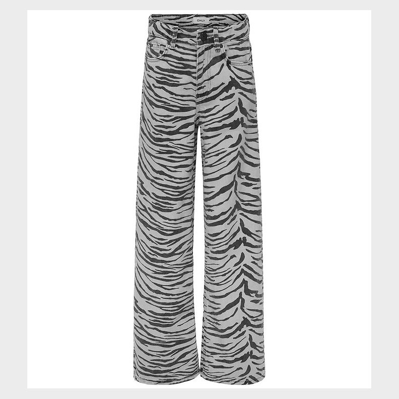 Kids Only Jeans - Wide - KogHope - Ecru/Zebra