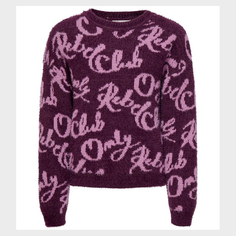 Kids Only Bluse - Strik - KogDina - Mauve Wine/Mauve Orchid