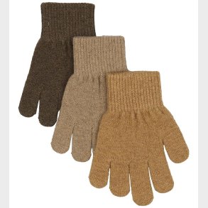 Mikk-Line Hansker - Uld/Polyamid - 3-pak - Chocolate Chip-Melang