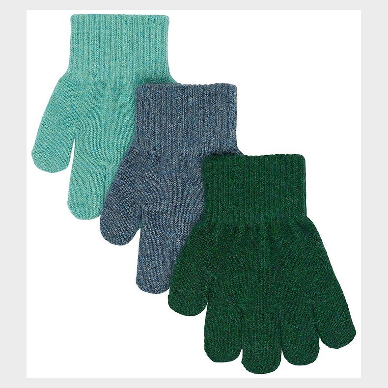 Mikk-Line Hansker - Uld/Polyamid - 3-pak - Darkest Sprouse-Fade