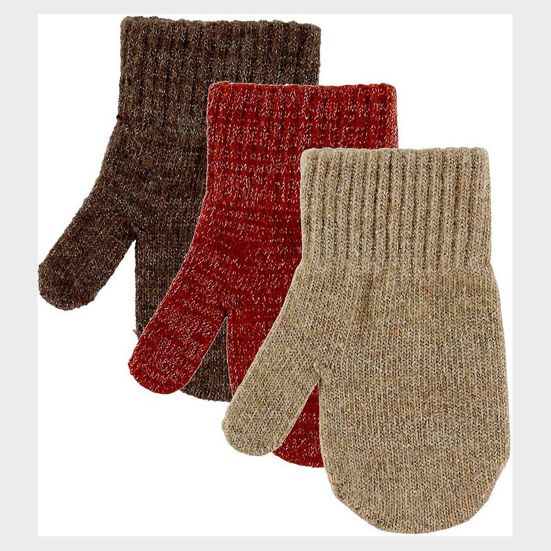 Mikk-Line Luffer - Uld/Polyamid - 3-pak - Apple Butter-Chocolat