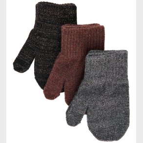 Mikk-Line Luffer - Uld/Polyamid - 3-pak - French Roast-Black-An