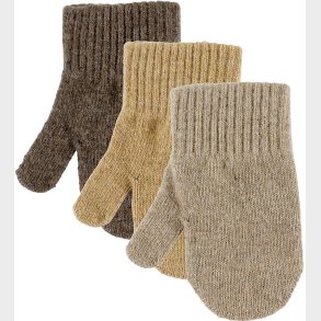 Mikk-Line Luffer - Uld/Polyamid - 3-pak - Chocolate Chip-Melange