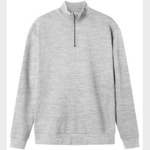 LMTD Sweatshirt - Noos - NlnNizu - Halv Lynl�s - Light Grey Mela