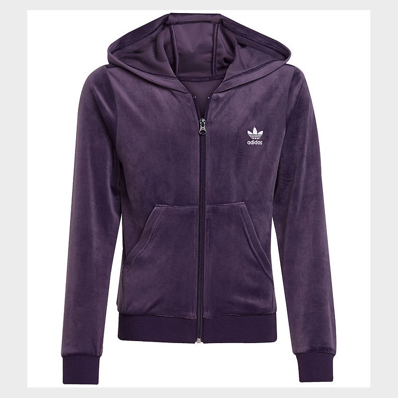 adidas Originals Cardigan - Velour - Aurora Plum/Hvid