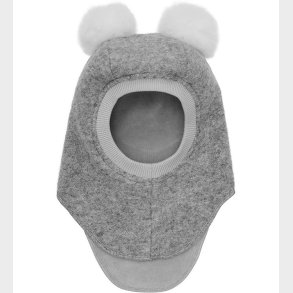 Huttelihut Elefanthue - Uld - 2-lags - Grey Melange m. Kvaste