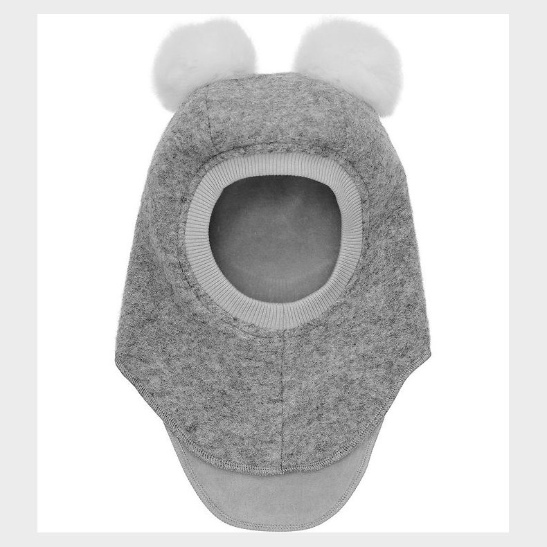 Huttelihut Elefanthue - Uld - 2-lags - Grey Melange m. Kvaste