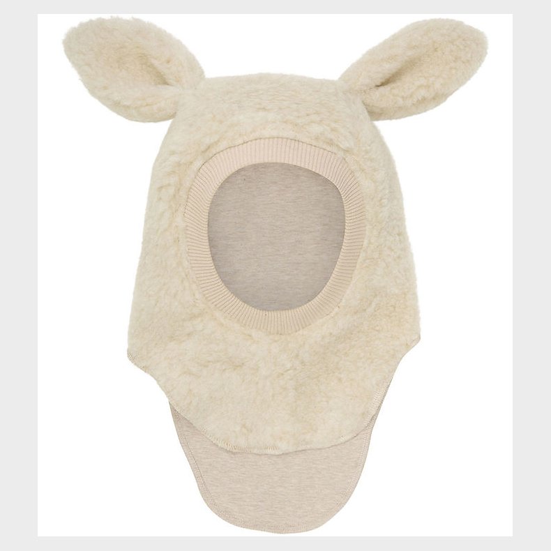 Huttelihut Elefanthue - Uld - Teddy - 2-lags - Cement m. rer