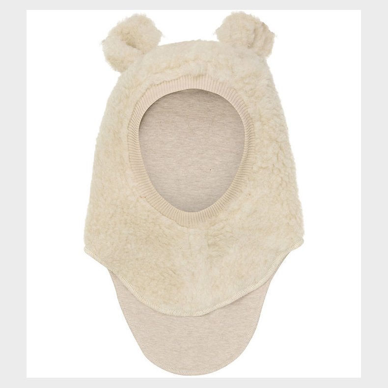 Huttelihut Elefanthue - Uld - Teddy - 2-lags - Cement m. rer