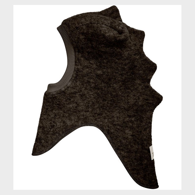 Huttelihut Elefanthue - Uldfleece - 2-lags - Dark Brown Melange