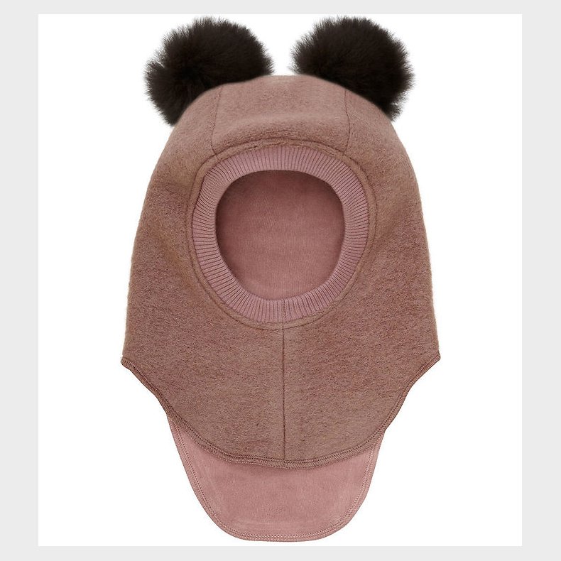 Huttelihut Elefanthue - Uld - 2-lags - Burlwood m. Kvaste