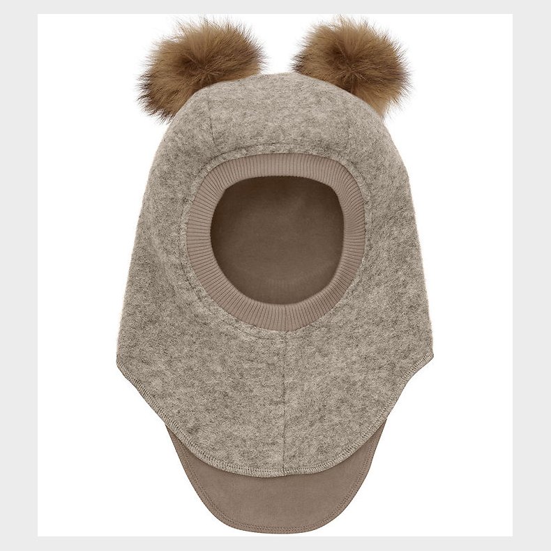 Huttelihut Elefanthue - Uld - 2-lags - Camel Melange m. Kvaste