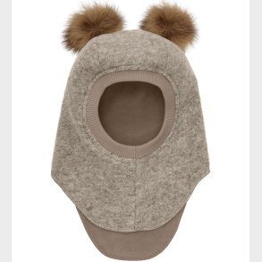 Huttelihut Elefanthue - Uld - 2-lags - Camel Melange m. Kvaste