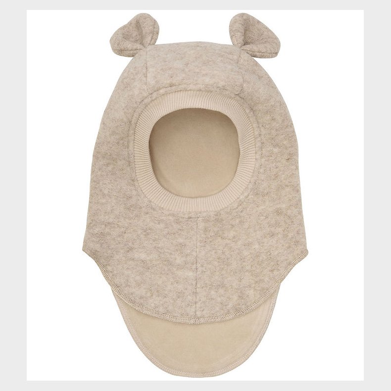 Huttelihut Elefanthue - Uld - 2-lags - Sand Melange m. rer