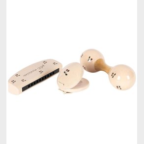 Konges Sljd Musikinstrumenter - Tr - 3 Dele - Cherry