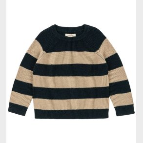 Konges Sl�jd Bluse - Uld - Rib - Strik - Vitum - Blue Stripe