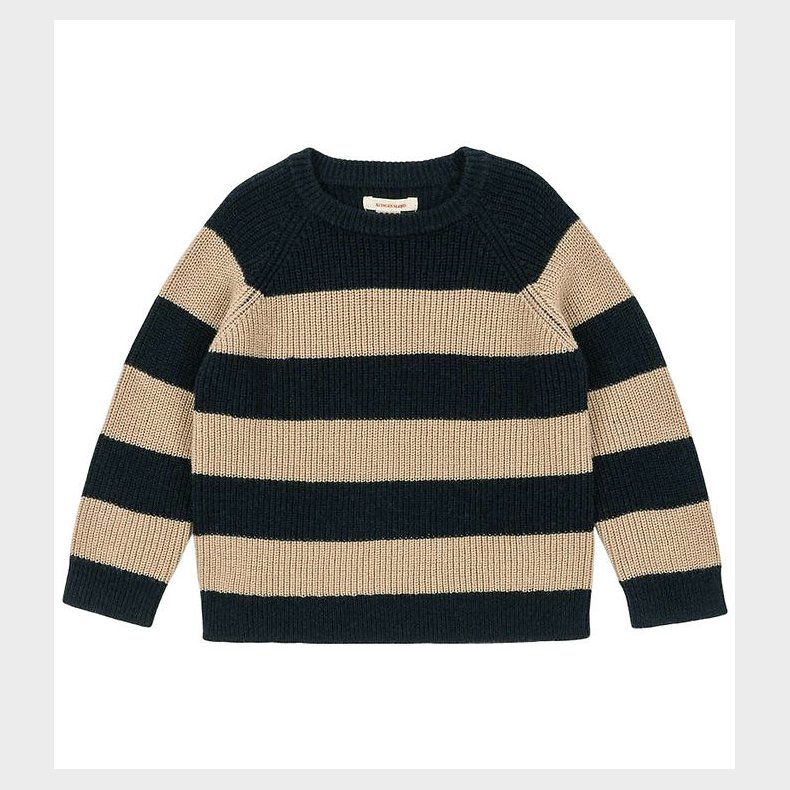 Konges Sl�jd Bluse - Uld - Rib - Strik - Vitum - Blue Stripe