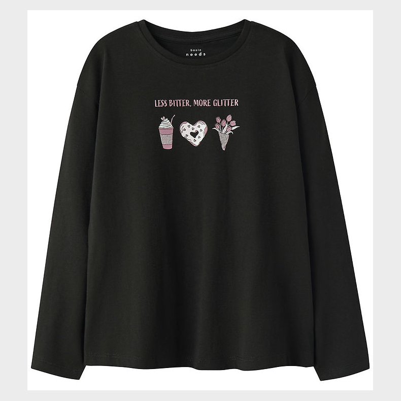 Name It Bluse - NkfVeen - Black/More Glitter