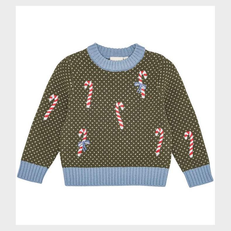 Flss Bluse - Uld - Jasper - Strik - Dark Green Christmas