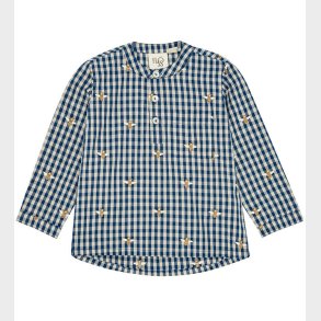 Fl�ss Skjorte - Olivian - Bee blue check