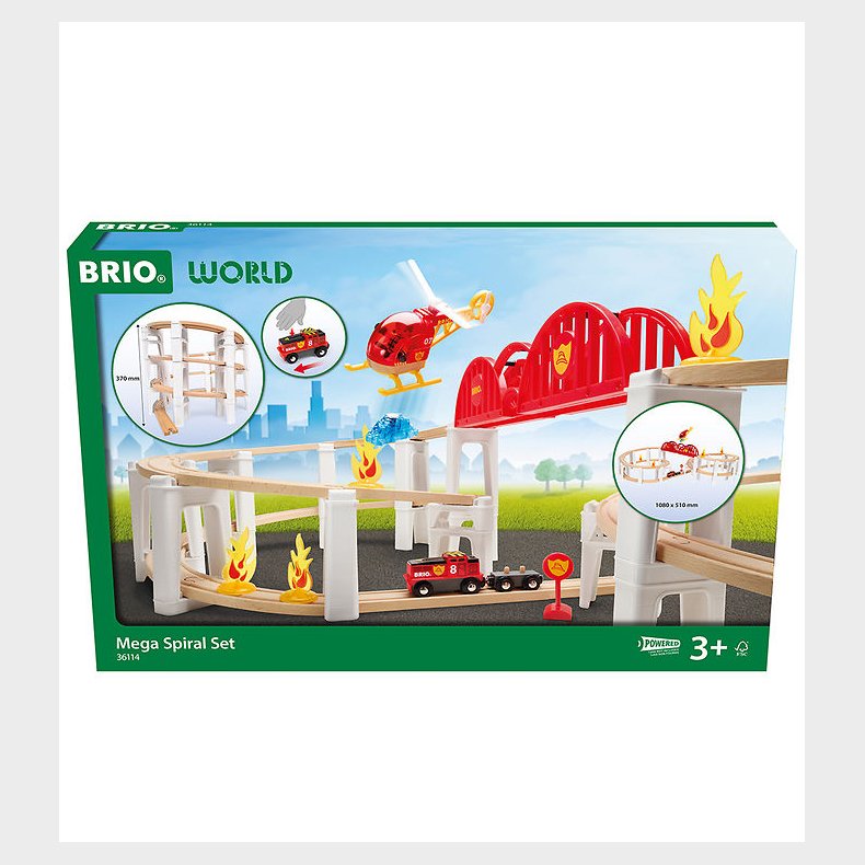 BRIO World Togbanes�t - 73 Dele - Mega Spirals�t 36114