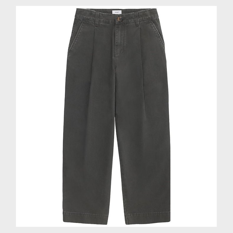 Grunt Bukser - GrCurtis - Pleat - Dark Grey