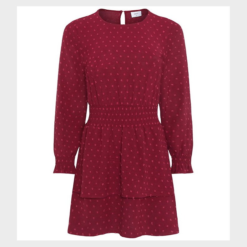 Grunt Kjole - GrSpelug - Dot - Dark Red