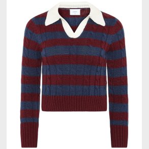 Grunt Bluse - Strik - GrBertage - Navy-Red